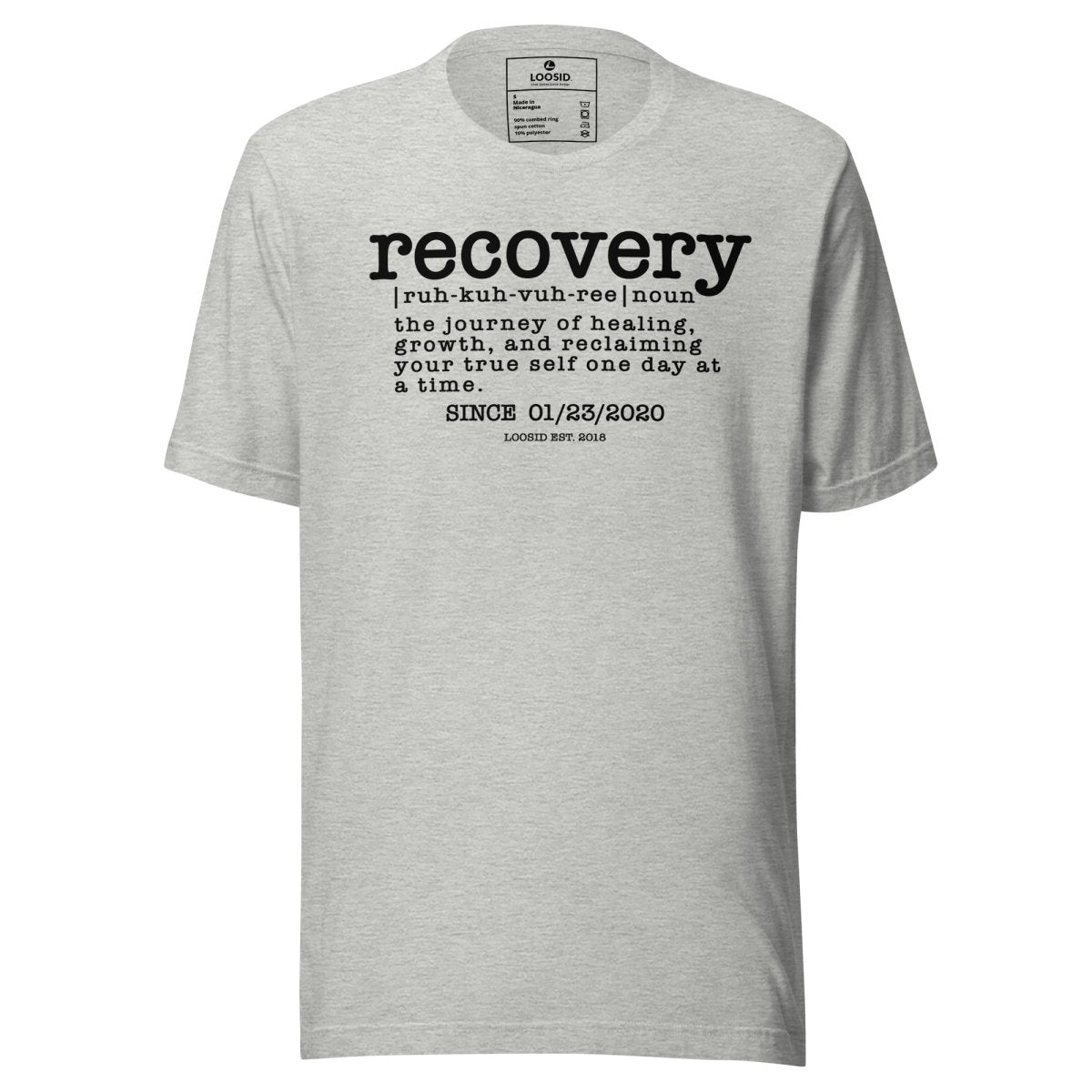 Recovery definition men Sober T Shirt flat lay styled image (view 23)