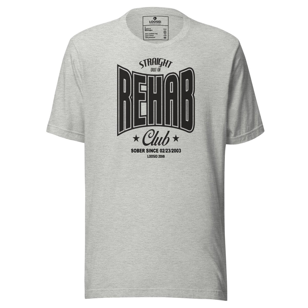 Rehab Sober T Shirt back view (view 17)
