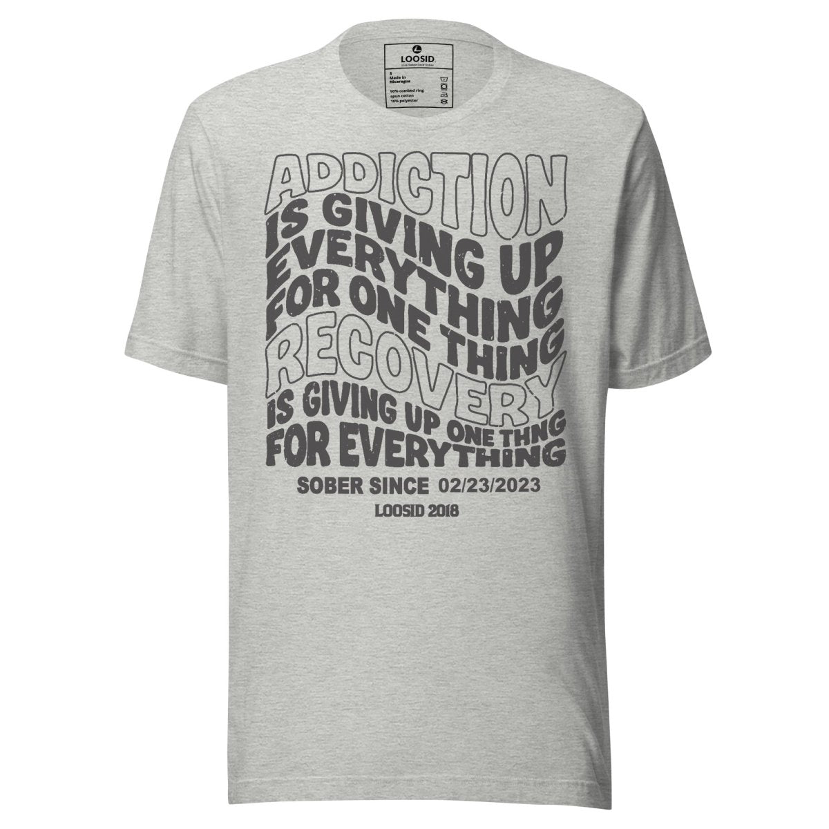 Addiction is Giving up Sober T Shirt featuring the design (view 11)