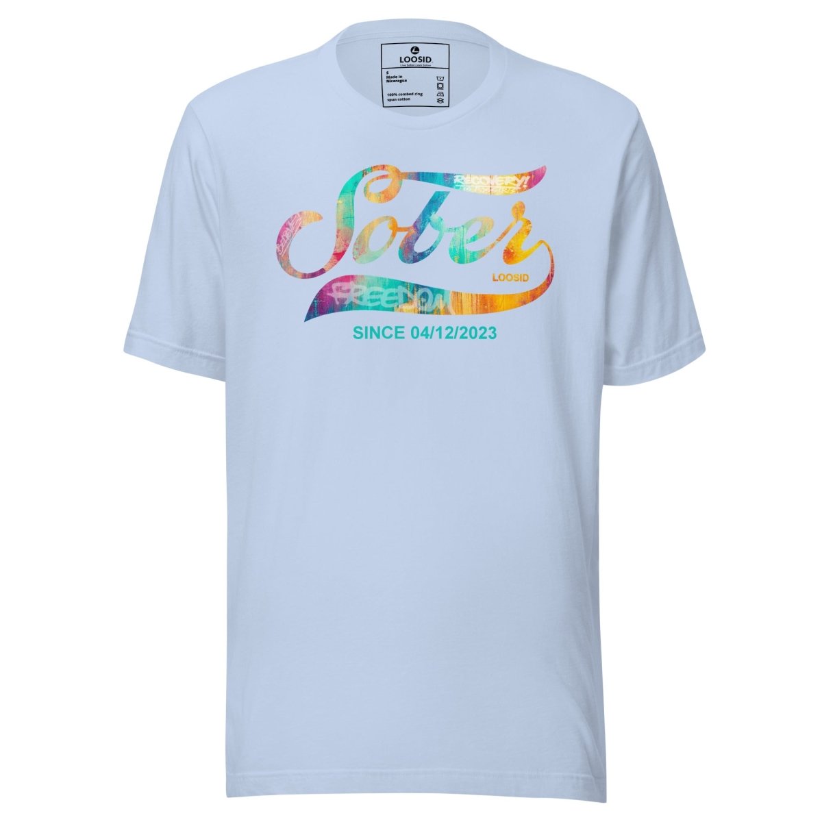 Recovery Sober Since Sober Sober T Shirt flat lay styled image (view 23)