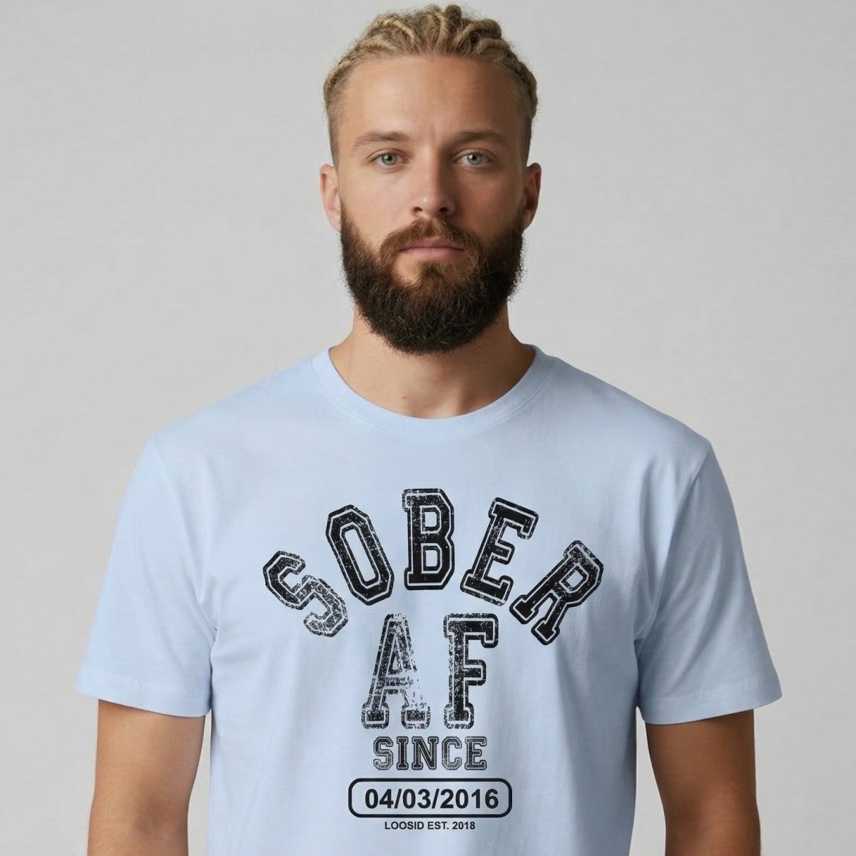 Sober AF Since Sober T Shirt close-up view (view 22)