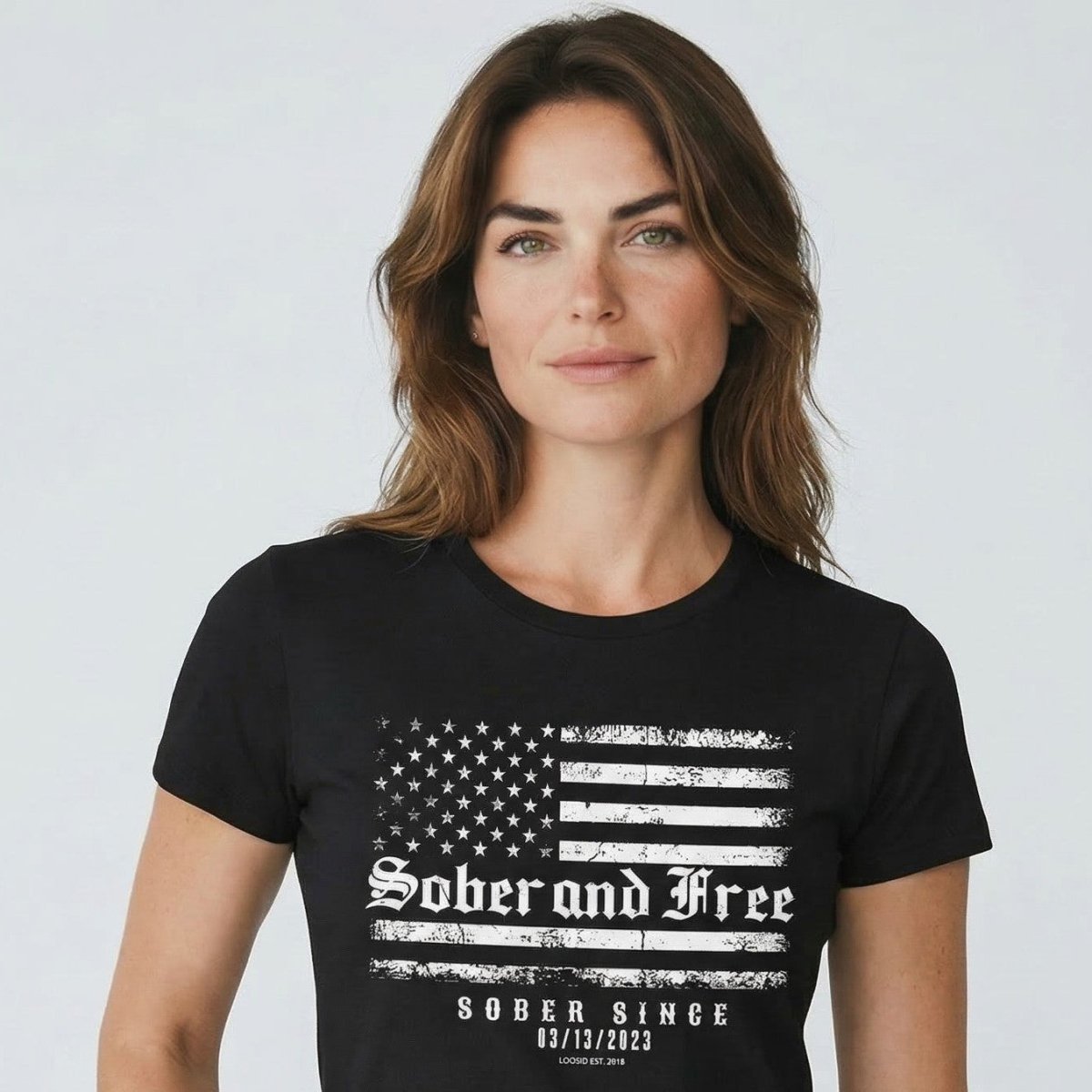 Sober and Free Sober T Shirt graphic detail (view 4)