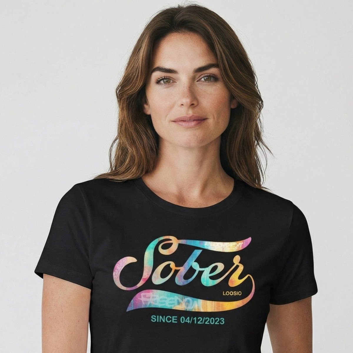 Recovery Sober Since Sober Sober T Shirt graphic detail (view 4)