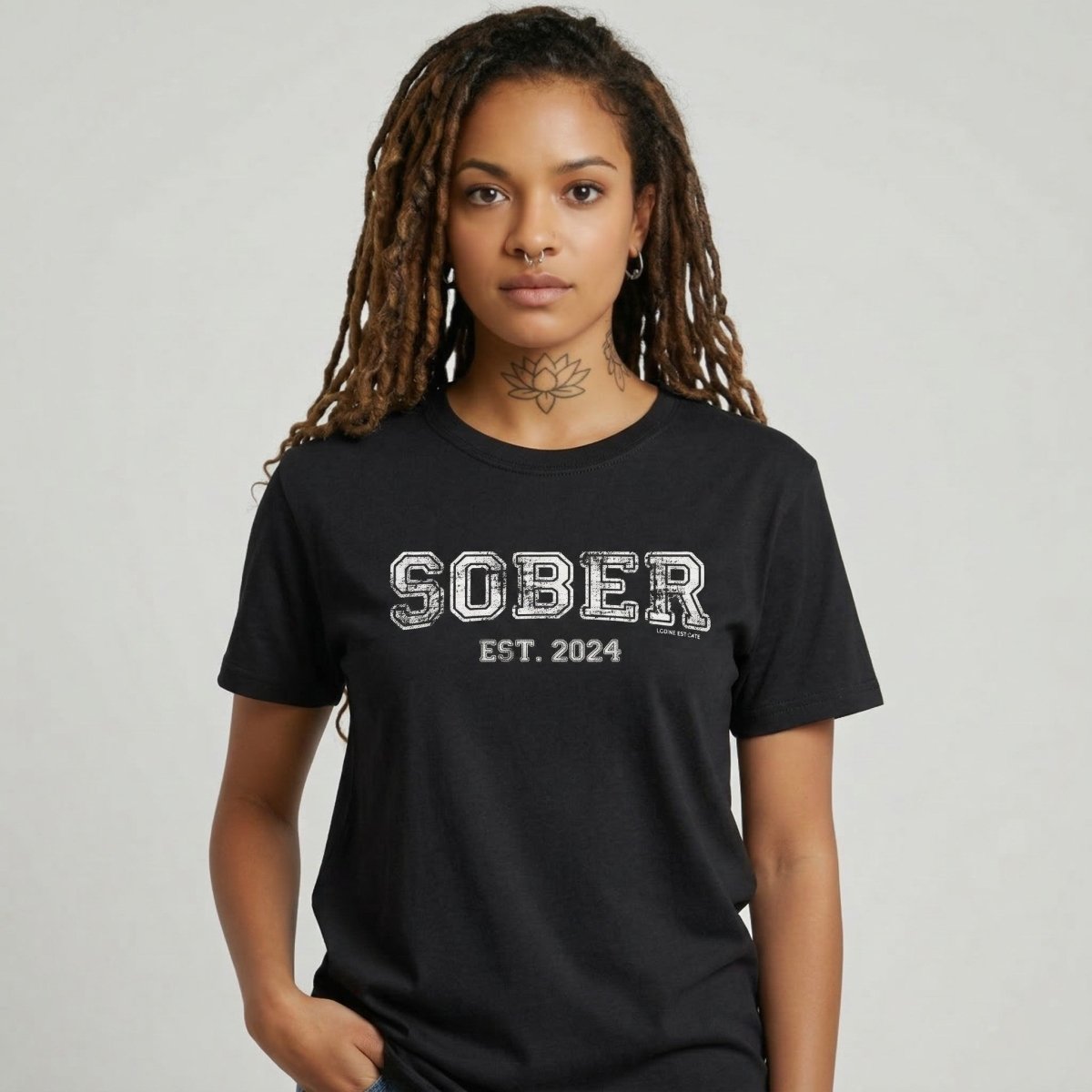 Sober Women's Recovery Is Possible Sober T Shirt close-up view (view 2)