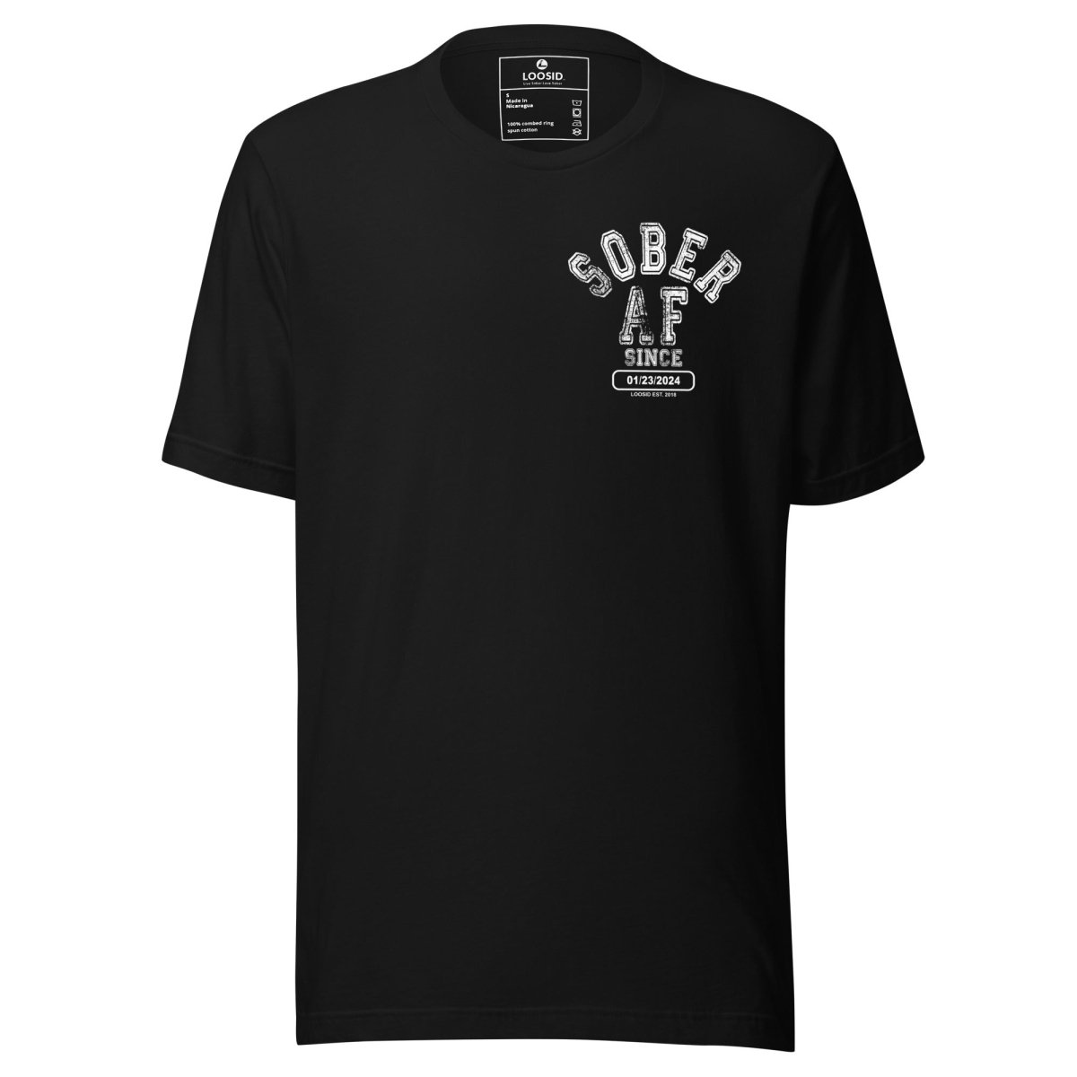 Sober AF Sober T Shirt graphic detail (view 4)