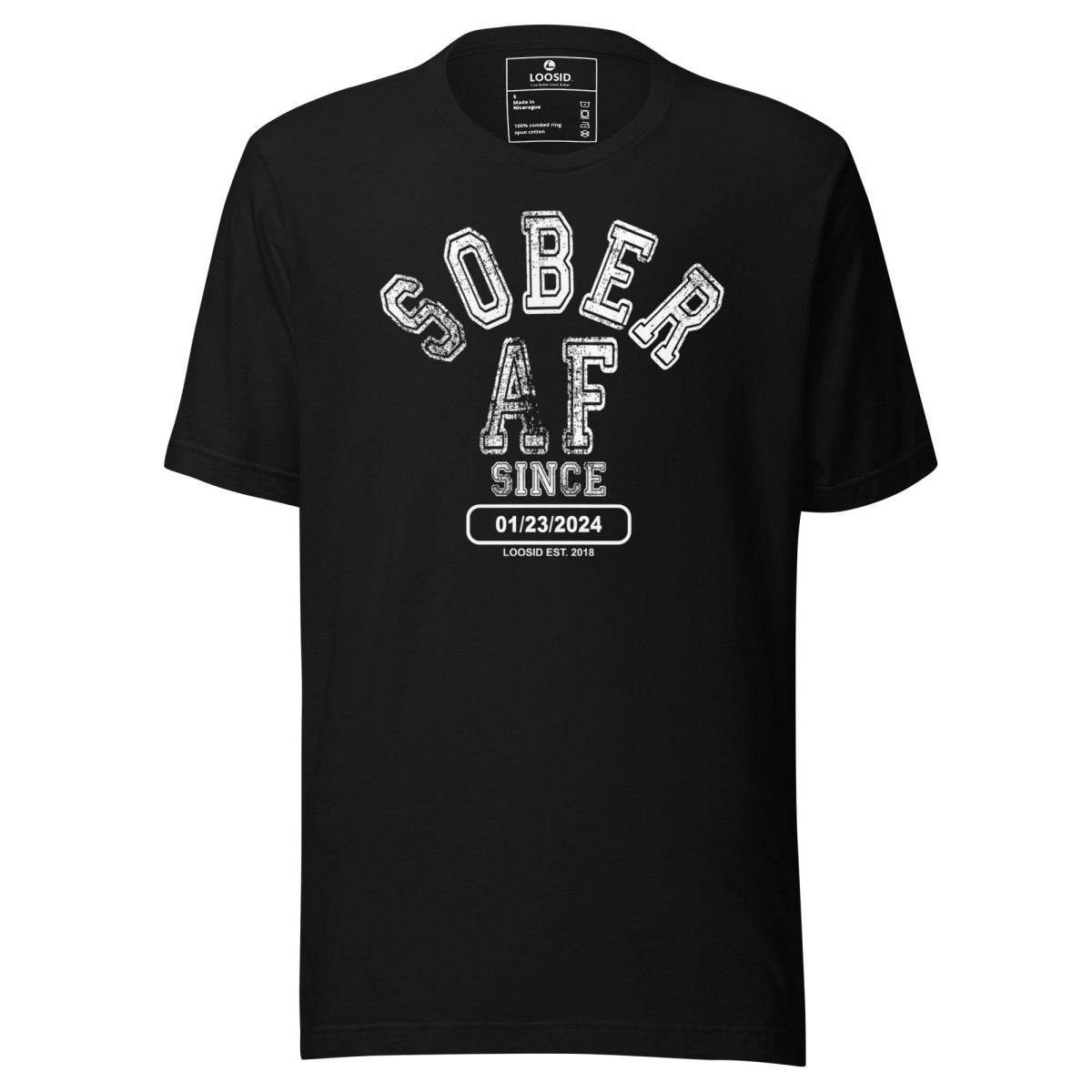 Sober AF Since Sober T Shirt graphic detail (view 4)