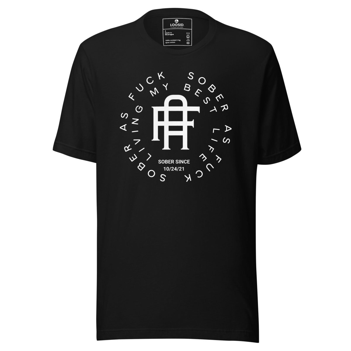 Living My Best Life Sober T Shirt lifestyle view (view 5)