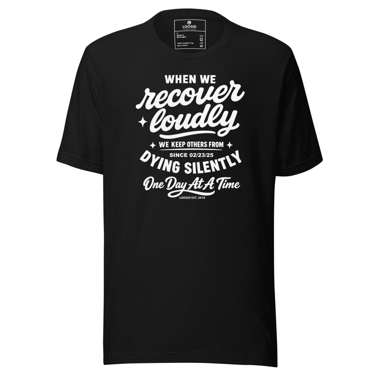 When we recover loudly women Sober T Shirt lifestyle view (view 5)