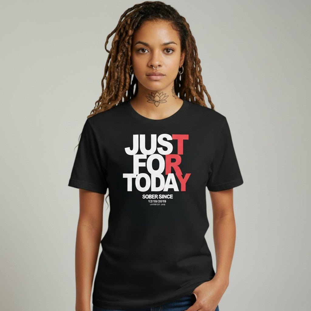 Just For today Sober T Shirt graphic detail (view 4)