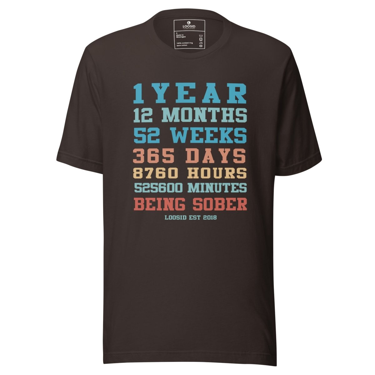 Sober Time Sober T Shirt back view (view 7)