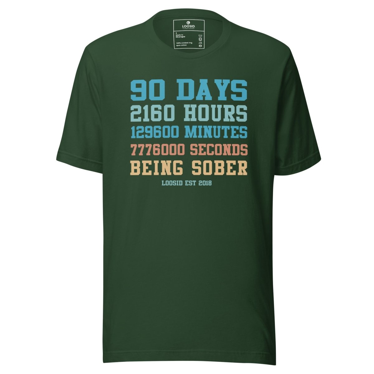 90 Days Sober Sober T Shirt fit detail (view 9)