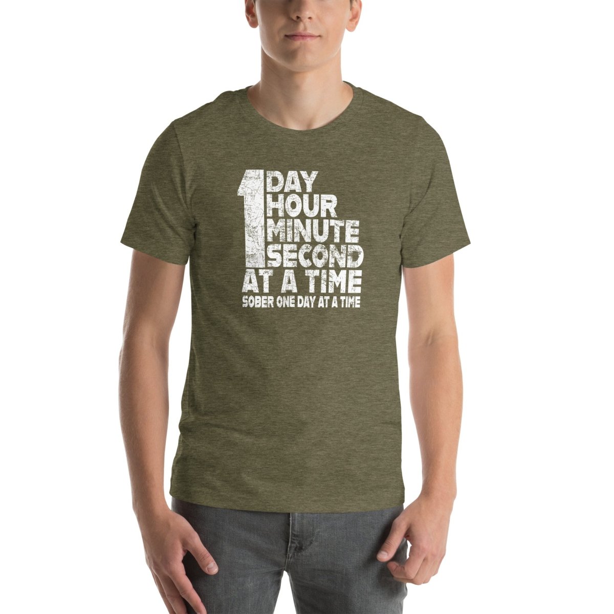 1 Day. 1 Hour. 1 Minute. 1 Second. Sober T Shirt flat lay styled image (view 13)