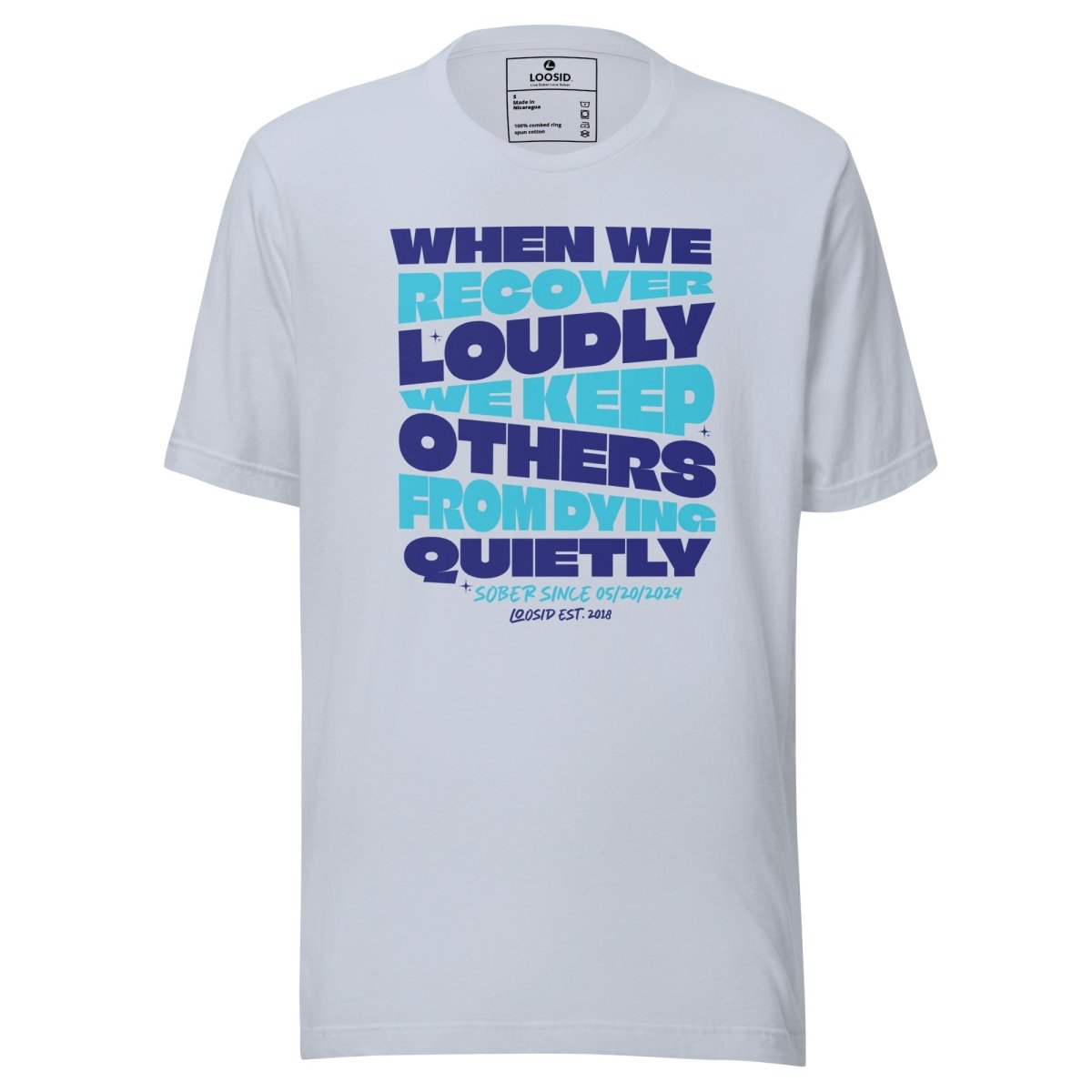 When we recover Loudly Sober T Shirt flat lay styled image (view 23)