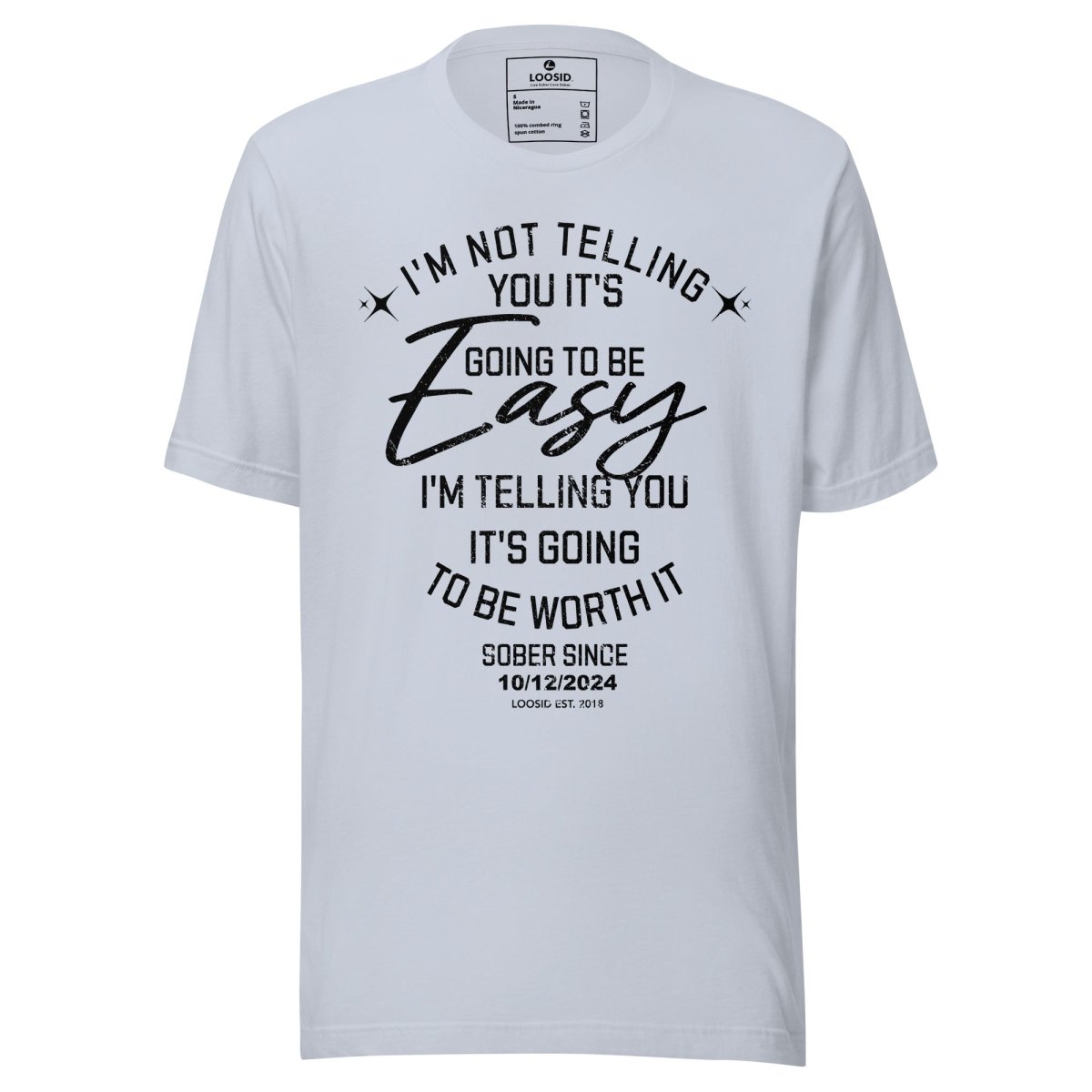 I'm Not telling Sober T Shirt close-up view (view 12)