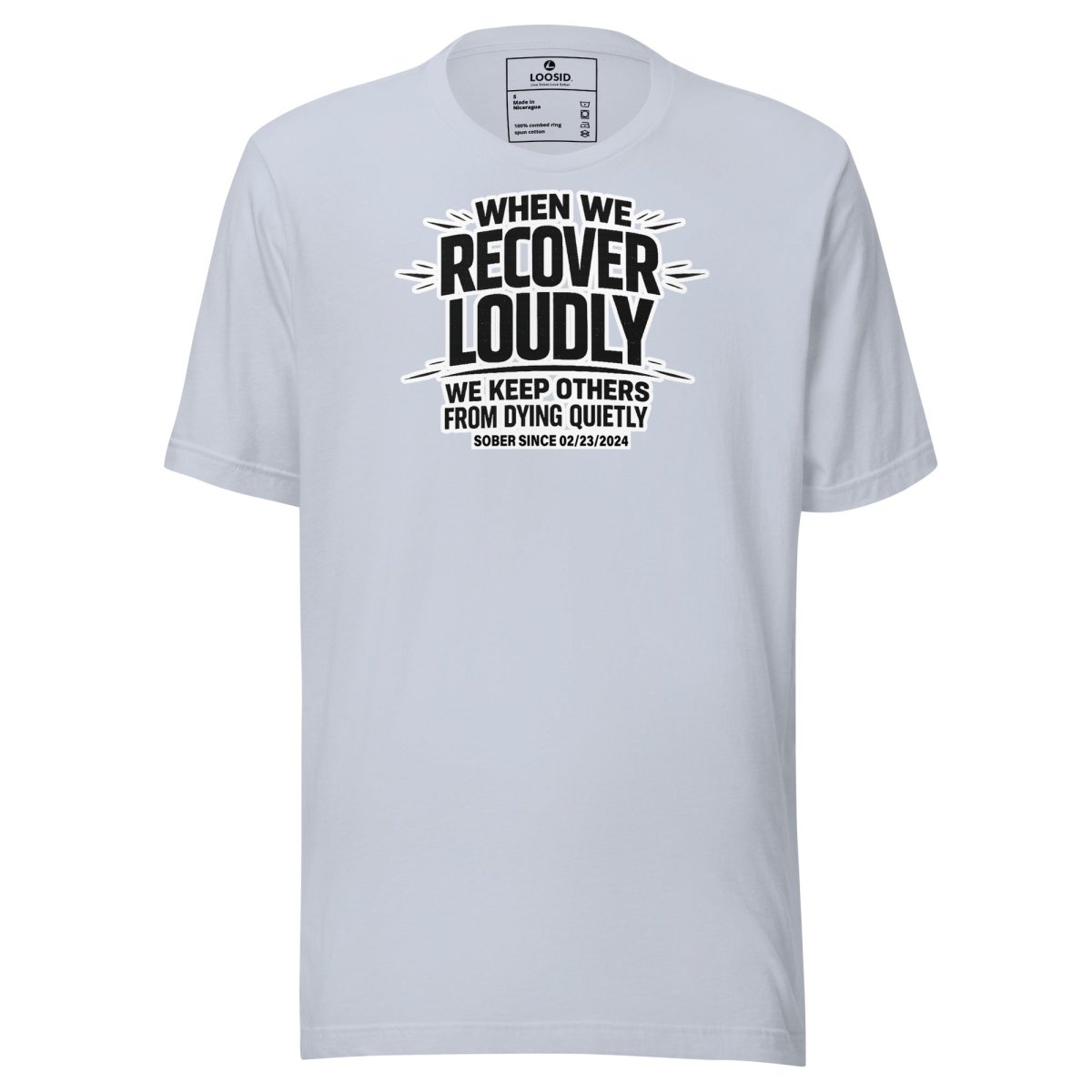 We Do Recover Sober T Shirt graphic detail (view 14)