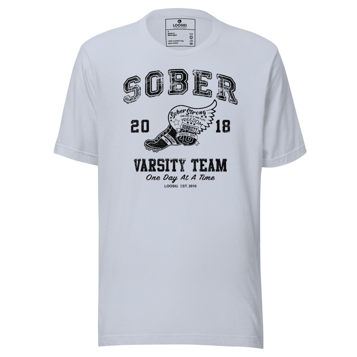 Sober Varsity Team Sober T Shirt featuring the design (view 11)