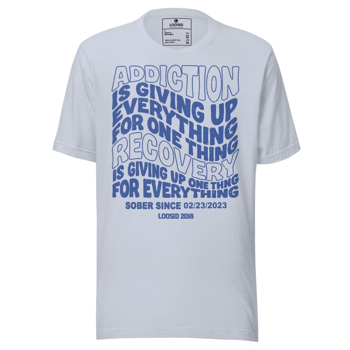 Addiction is Giving up Sober T Shirt graphic detail (view 14)