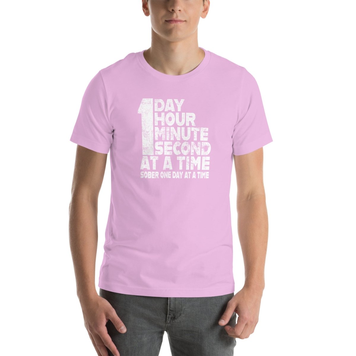 1 Day. 1 Hour. 1 Minute. 1 Second. Sober T Shirt side view (view 16)
