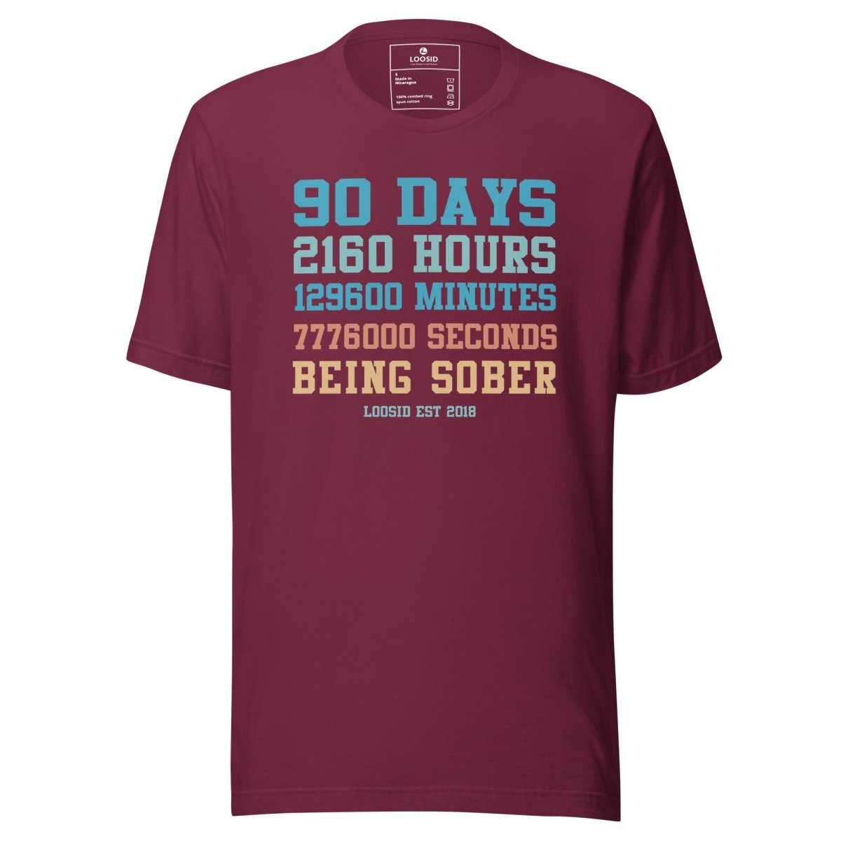 90 Days Sober Sober T Shirt packaging detail (view 8)