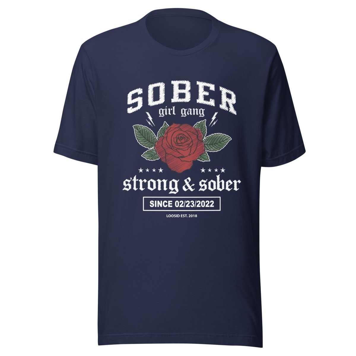 SOBER Girl Gang Strong & Sober Sober T Shirt back view (view 7)