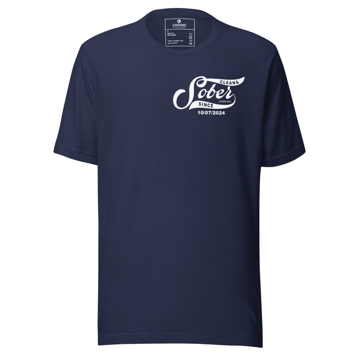 Sober Since Sober T Shirt back view (view 7)