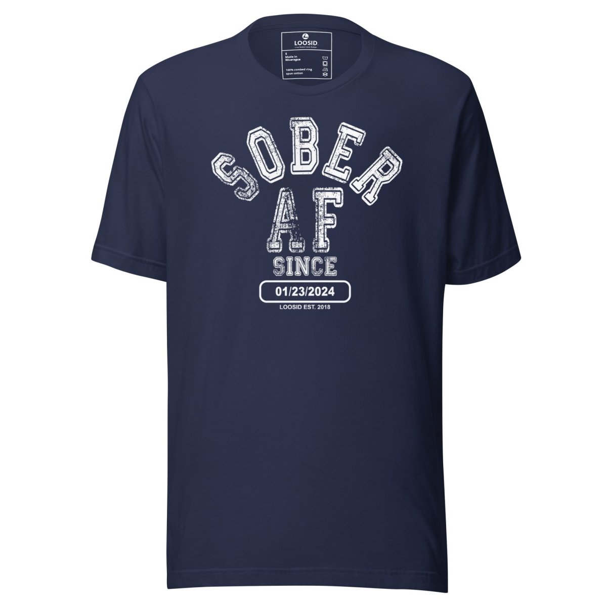 Sober AF Since Sober T Shirt fit detail (view 9)