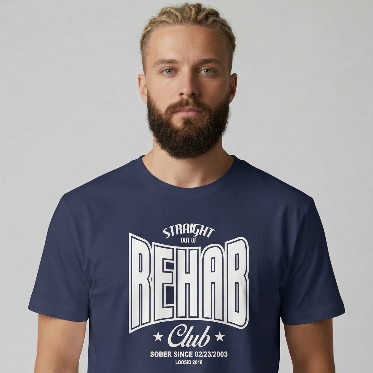 Rehab Sober T Shirt side view (view 6)