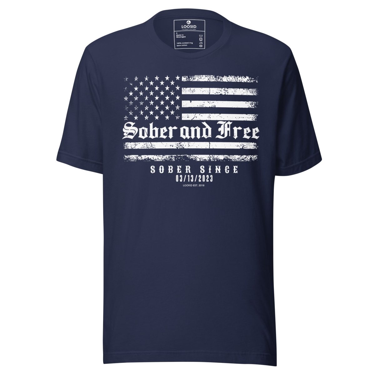 Sober and Free Sober T Shirt side view (view 6)