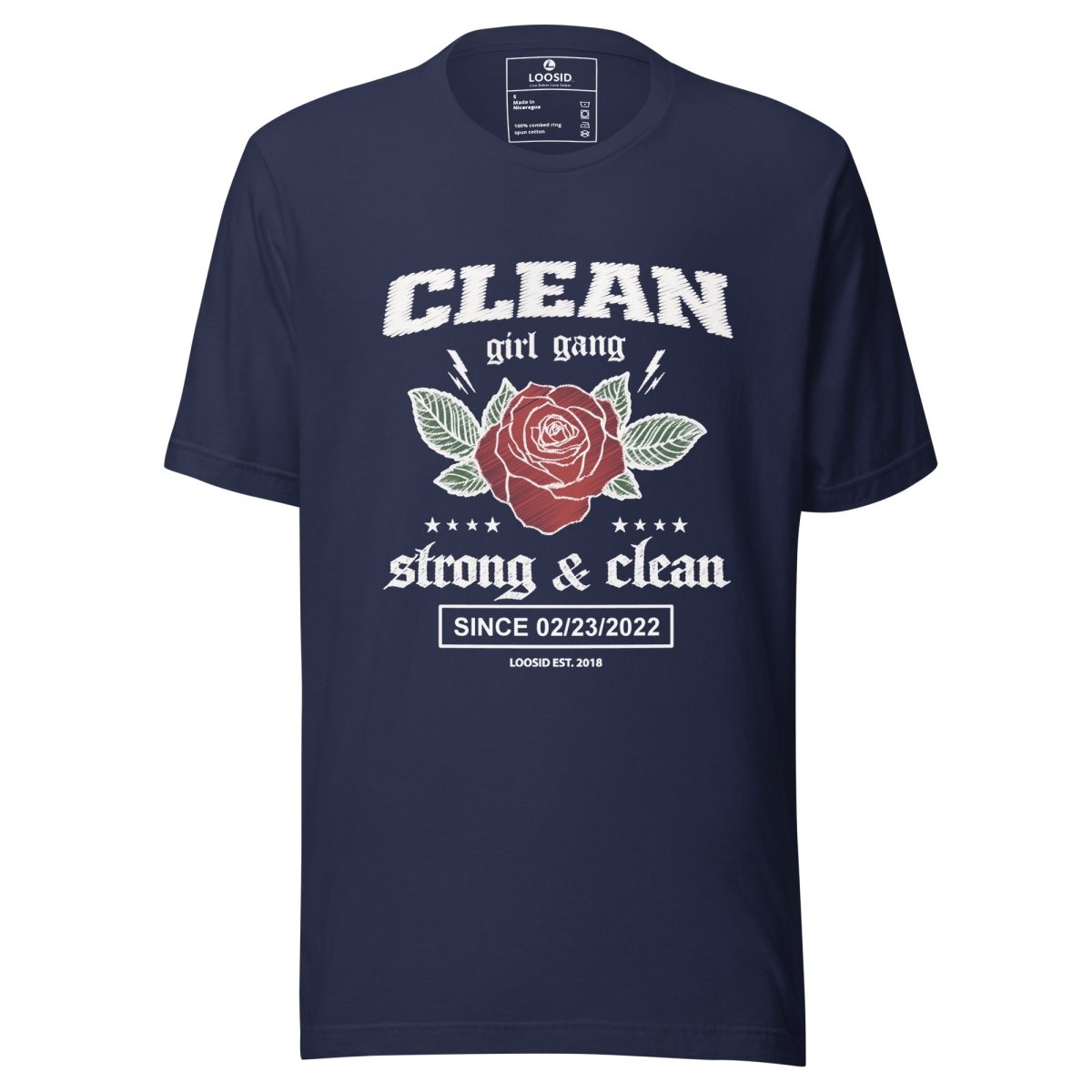 Clean Girl Gang Strong & Clean Sober T Shirt lifestyle view (view 5)