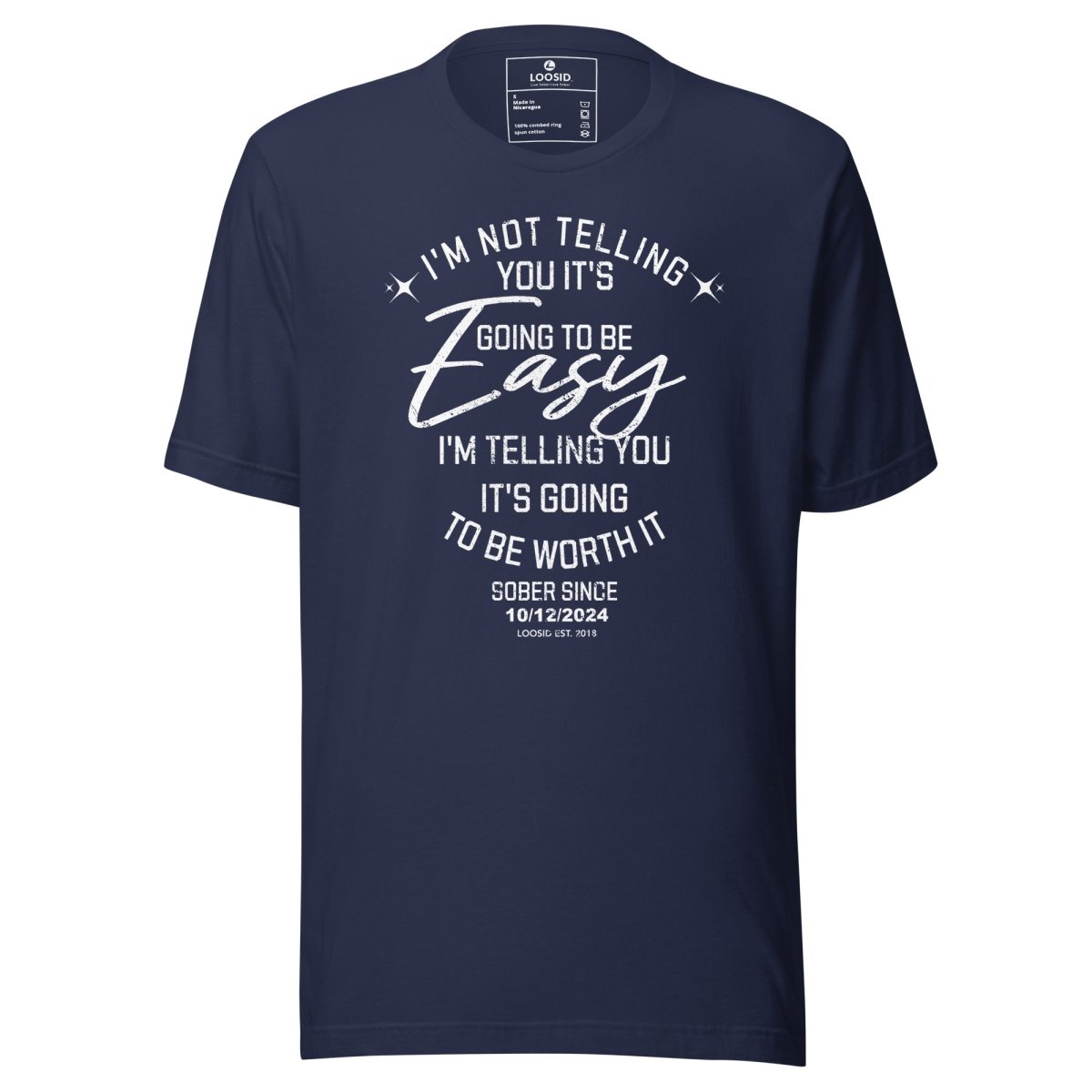 Im Not telling Sober T Shirt side view (view 6)