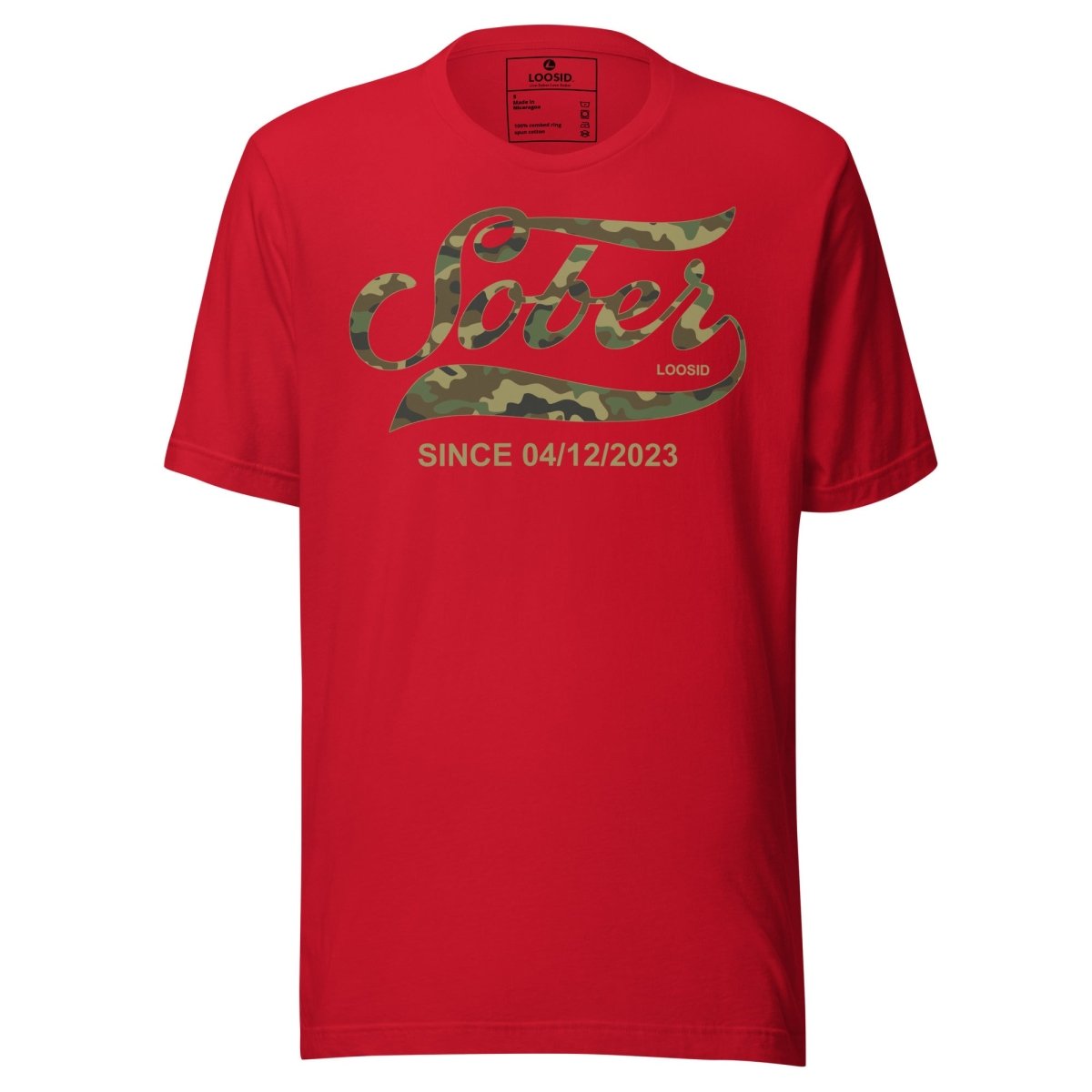 Sober Since Camo Sober T Shirt product photo (view 20)
