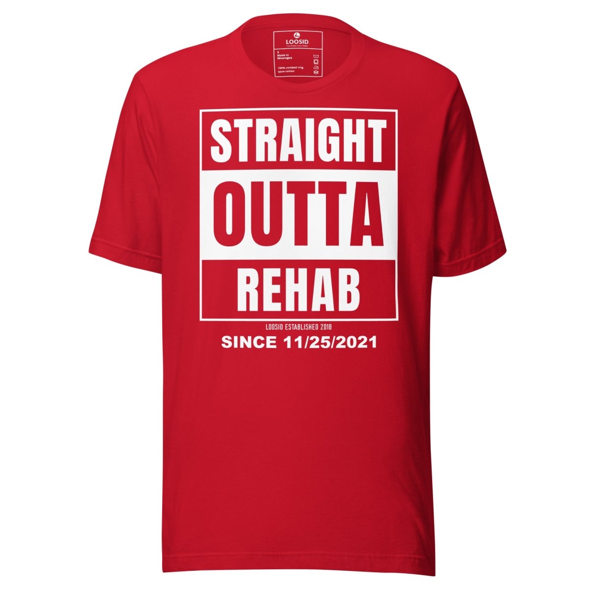 Straight Outta Rehab Sober T Shirt graphic detail (view 14)