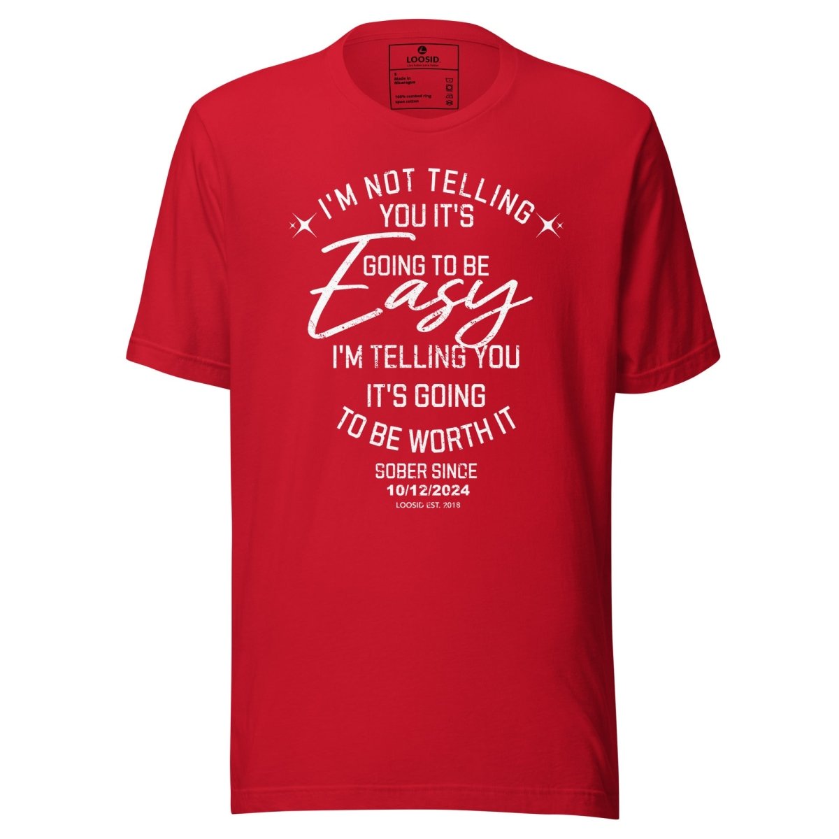I'm Not telling Sober T Shirt side view (view 6)