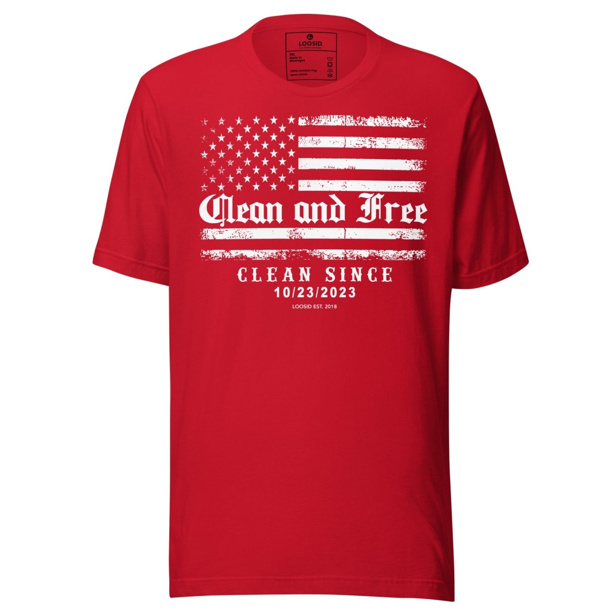 Clean and Free Sober T Shirt packaging detail (view 8)