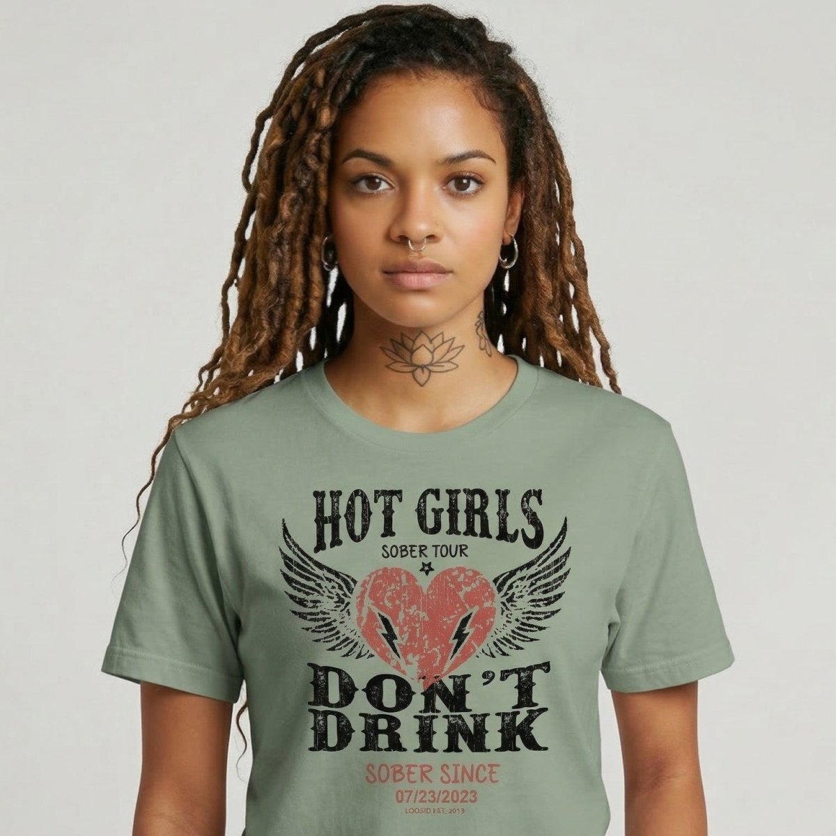 Hot Girls Sober T Shirt packaging detail (view 28)