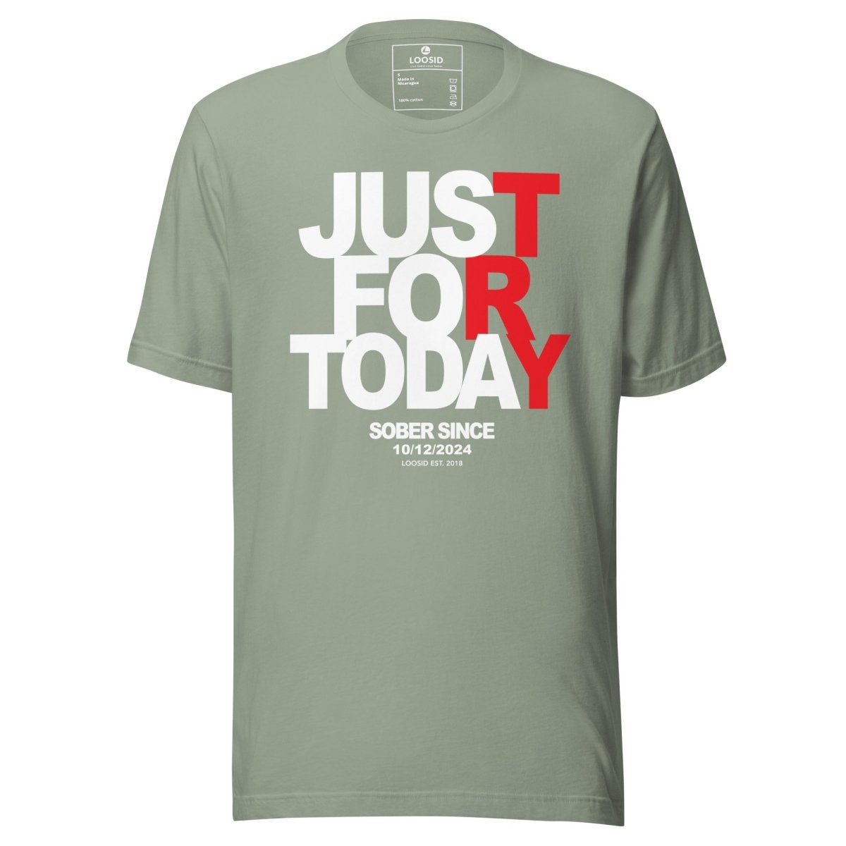 Just Try For Today Sober T Shirt side view (view 26)