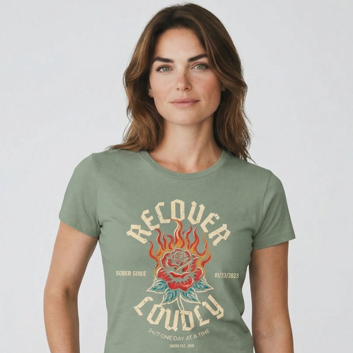 Recover Loudly Sober T Shirt fit detail (view 29)