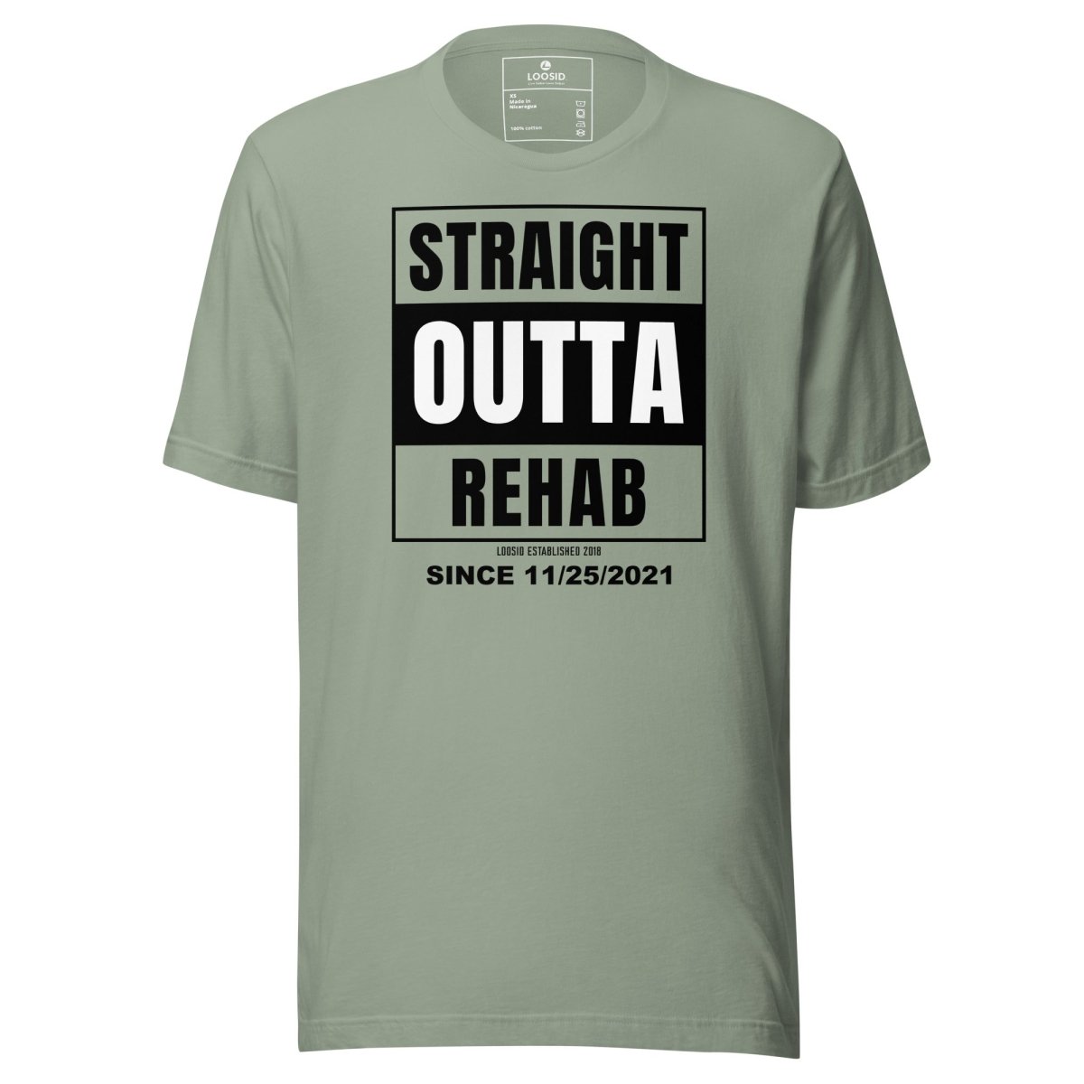 Straight Outta Rehab Sober T Shirt packaging detail (view 8)