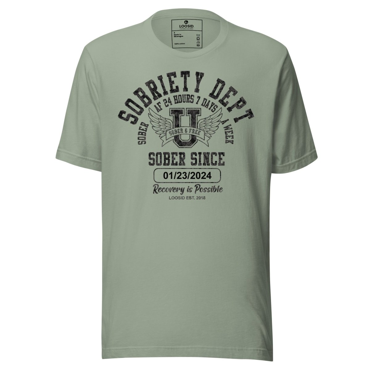 Sobriety Dept Sober T Shirt fit detail (view 9)