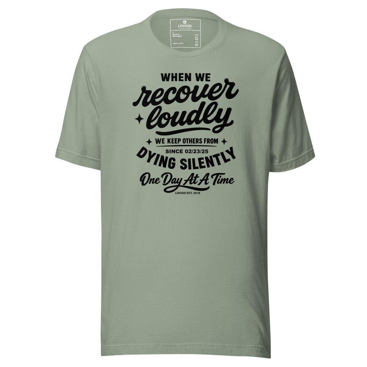 When we recover loudly women Sober T Shirt product photo (view 20)