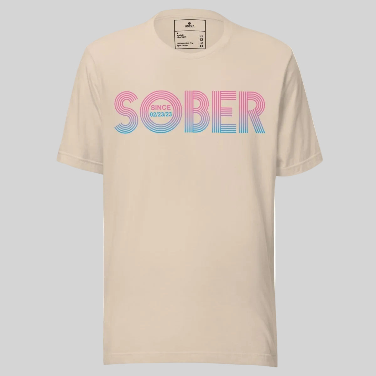 Retro Sober Since Sober T Shirt product photo (view 20)
