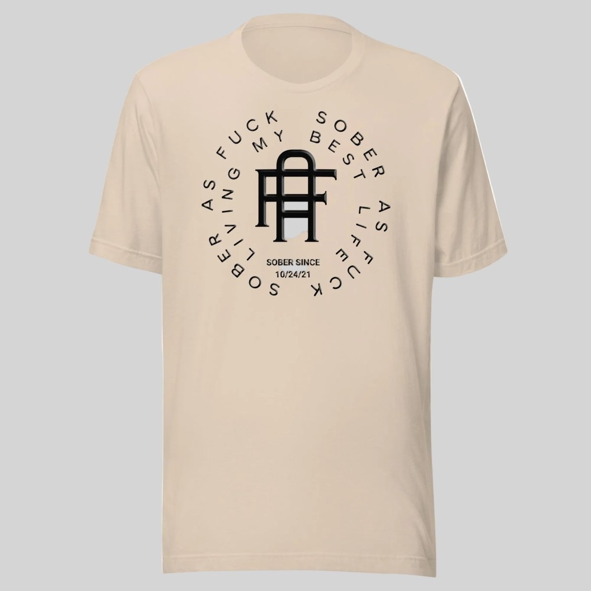 Living My Best Life Sober T Shirt packaging detail (view 18)