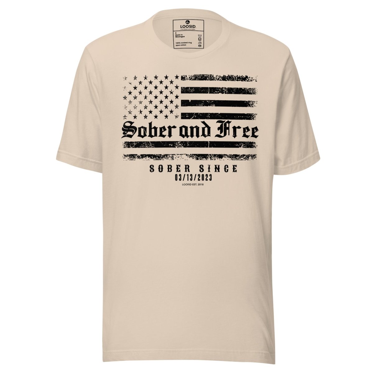 Sober and Free Sober T Shirt close-up view (view 12)