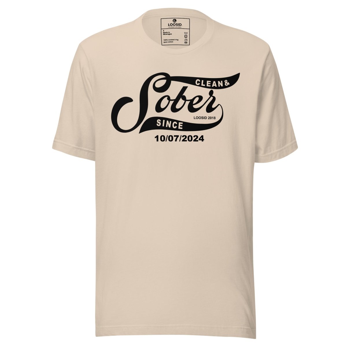 Sober Since Sober T Shirt close-up view (view 32)