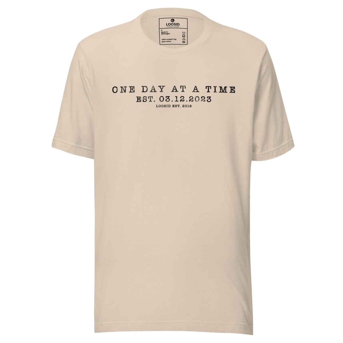 One Day At a Time Sober T Shirt graphic detail (view 14)