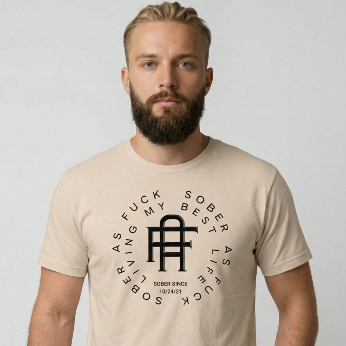 Loosid Living My Best Life Sober T Shirt featuring the design