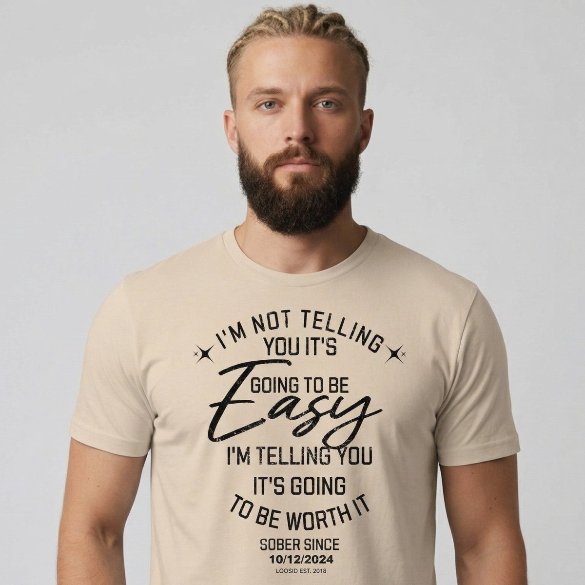 I'm Not telling Sober T Shirt side view (view 16)