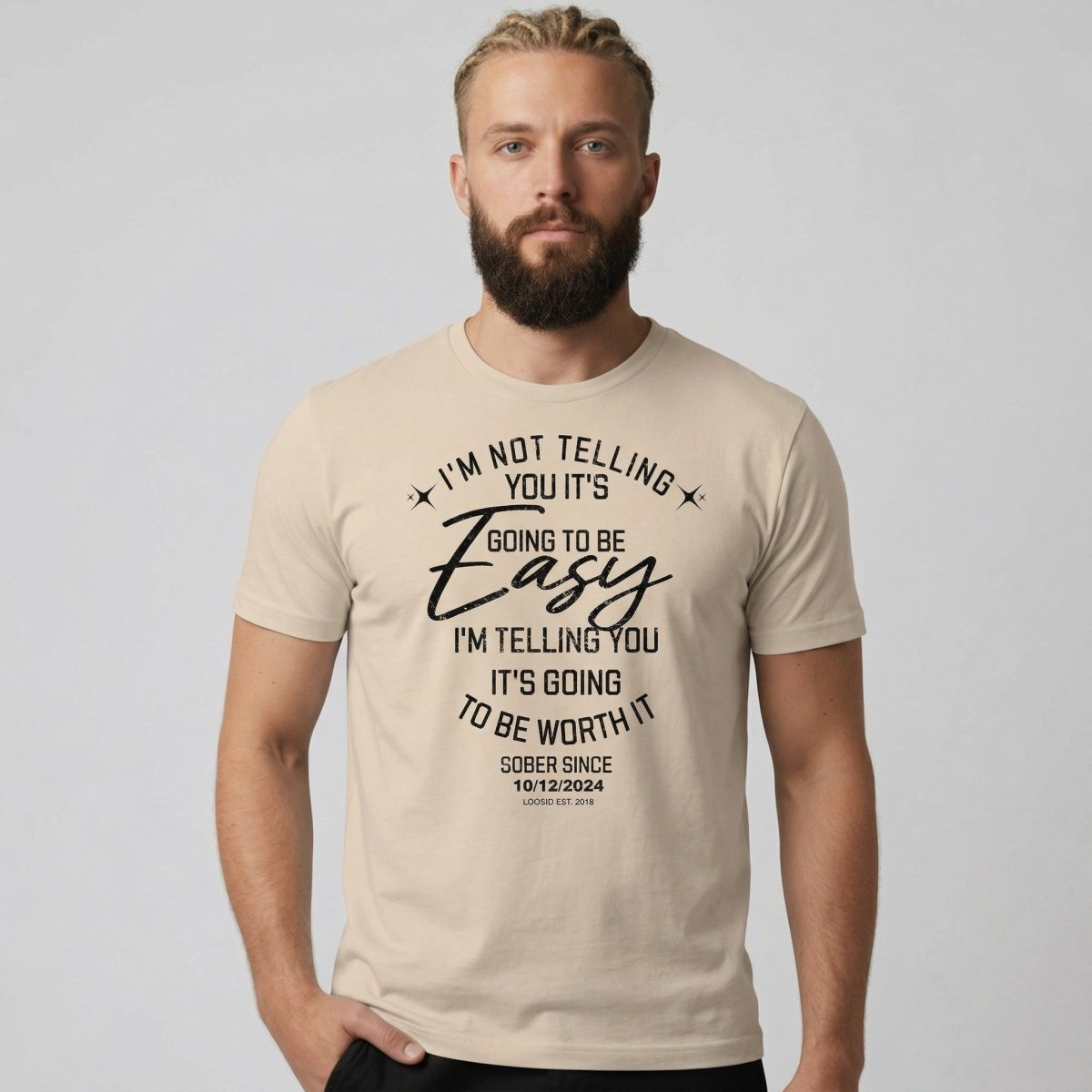 I'm Not telling Sober T Shirt back view (view 17)