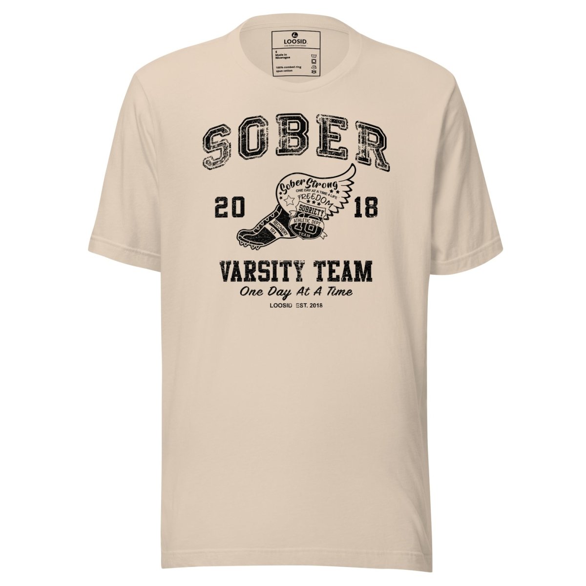 Sober Varsity Team Sober T Shirt graphic detail (view 14)
