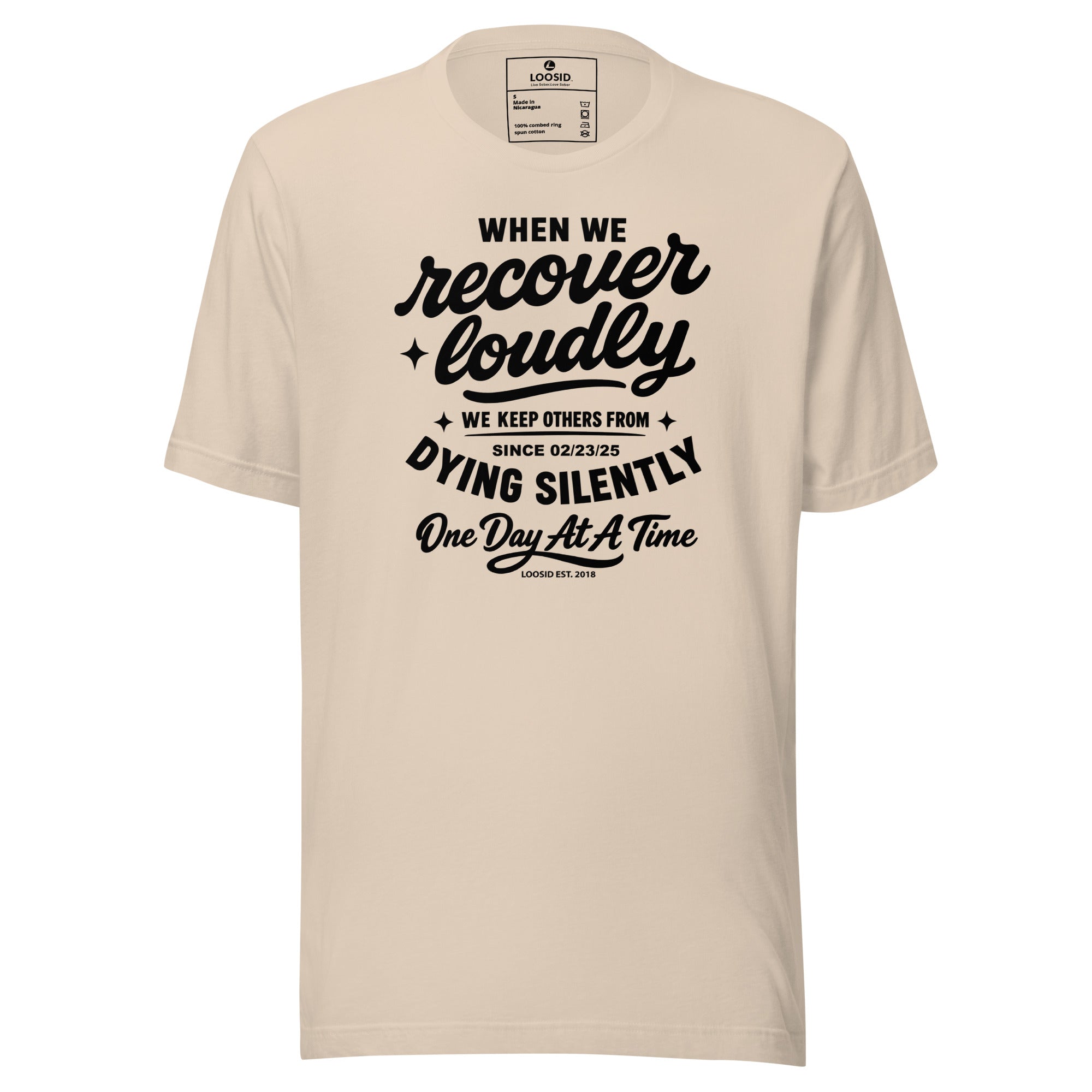 When we recover loudly women Sober T Shirt featuring the design (view 11)